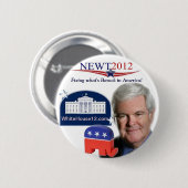 Badge Rond 5 Cm Triton 2012 :  La fixation Wgat est Barack en (Devant & derrière)