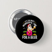 Badge Rond 5 Cm Trocal Christmas It's The Most Wonderful Time For  (Devant & derrière)