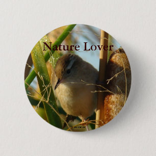 Badge Rond 5 Cm Troglodyte des marais B3