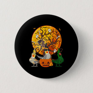 Badge Rond 5 Cm Trois Atiels D'Halloween En Tant Que Sorcière Mumm