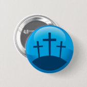 Badge Rond 5 Cm trois croix (Devant & derrière)