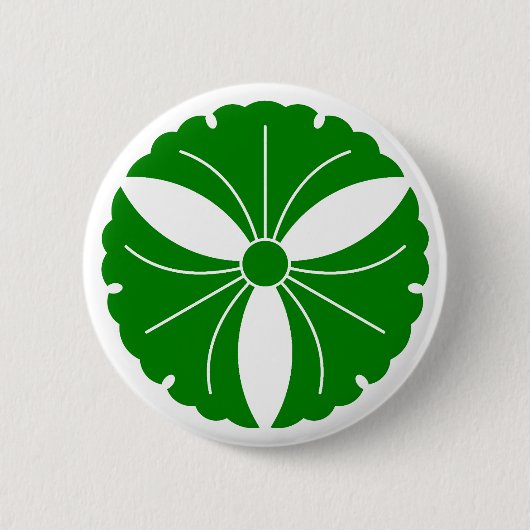 Badge Rond 5 Cm Trois feuilles de ginkgo (Devant)