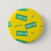 Badge Rond 5 Cm Trois fois apprentissage jaune (Devant)