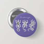 Badge Rond 5 Cm Trois Lizards Thunder_Cove style sud-ouest (Devant & derrière)