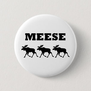 Badge Rond 5 Cm Trois Meese drôle