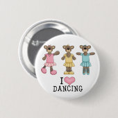 Badge Rond 5 Cm Trois ours de ballet (Devant & derrière)