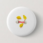 Badge Rond 5 Cm Trois poussins et oeuf fêlé (Devant)