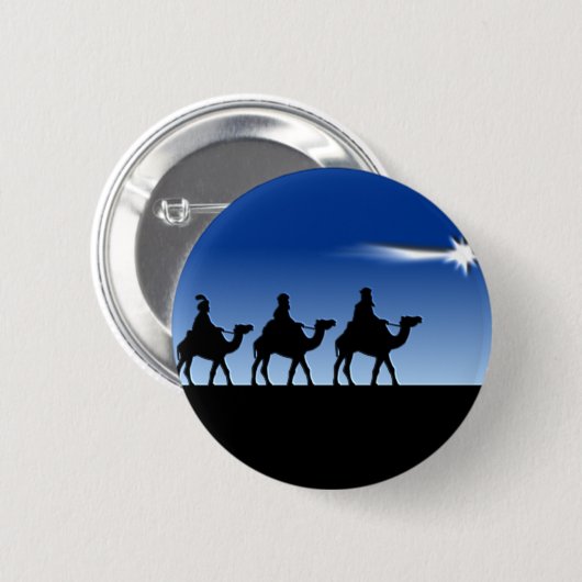 Badge Rond 5 Cm Trois sages - cadeau des Magi (Devant & derrière)