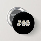 Badge Rond 5 Cm trois souris aveugles (Devant & derrière)