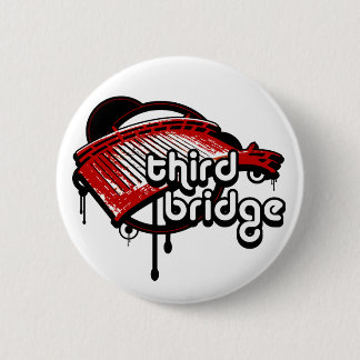 Badge Rond 5 Cm troisième pont. blanc&rouge.