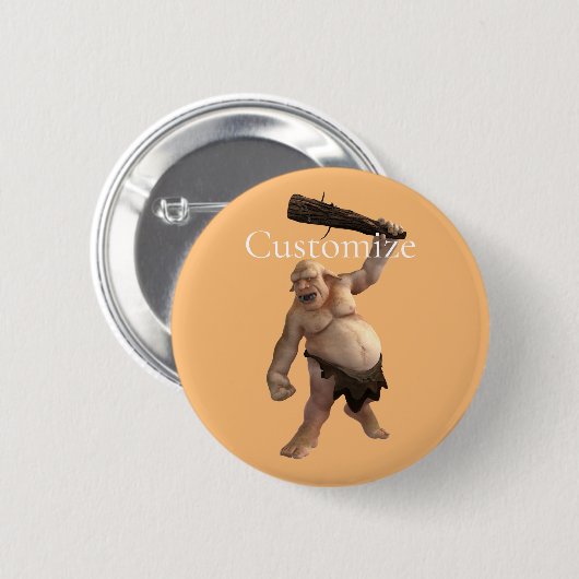Badge Rond 5 Cm Troll moche Thunder_Cove (Devant & derrière)