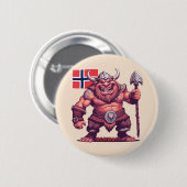 Badge Rond 5 Cm Troll norvégien (Devant & derrière)