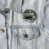 Badge Rond 5 Cm Trolley de San Francisco (En situation)