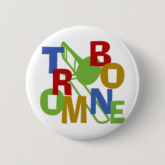 Badge Rond 5 Cm Trombone (Devant)