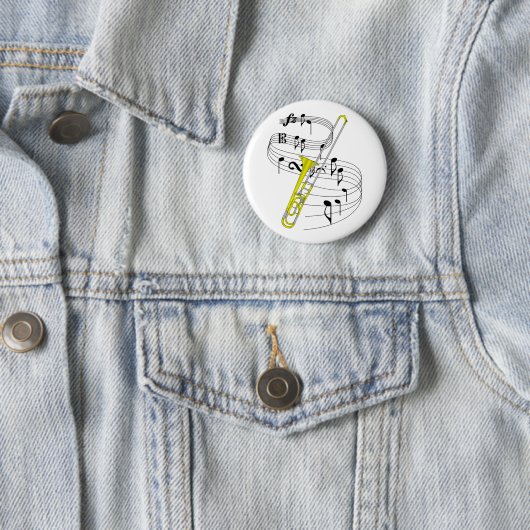 Badge Rond 5 Cm Trombone (En situation)