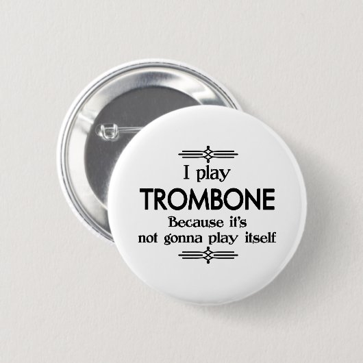 Badge Rond 5 Cm Trombone (Devant & derrière)
