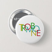Badge Rond 5 Cm Trombone (Devant & derrière)
