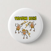 Badge Rond 5 Cm Trombone Rocks (Devant)