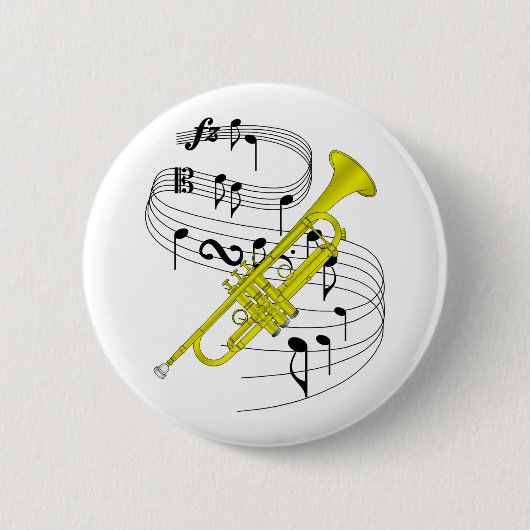 Badge Rond 5 Cm Trompette (Devant)