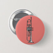 Badge Rond 5 Cm Trompette (Devant & derrière)