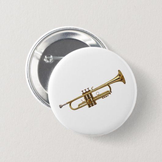 Badge Rond 5 Cm Trompette (Devant & derrière)