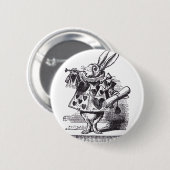 Badge Rond 5 Cm Trompette blanche de lapin (Devant & derrière)