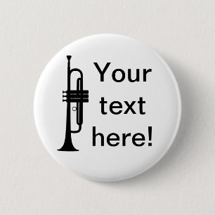 Badge Rond 5 Cm Trompette personnalisée