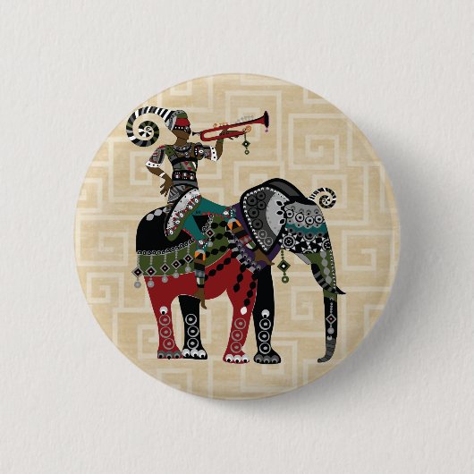 Badge Rond 5 Cm Trompettiste (Devant)