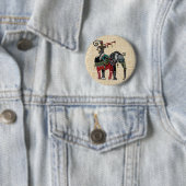 Badge Rond 5 Cm Trompettiste (En situation)