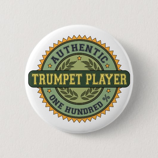 Badge Rond 5 Cm Trompettiste authentique (Devant)