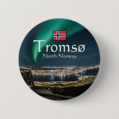 Badge Rond 5 Cm Tromso Norvège Souvenir (Devant)