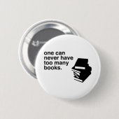 Badge Rond 5 Cm trop de livres (Devant & derrière)