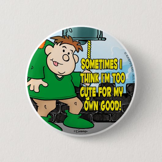 Badge Rond 5 Cm Trop mignon (Devant)