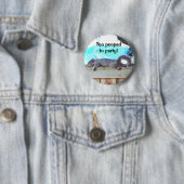 Badge Rond 5 Cm Trop Pooped (En situation)