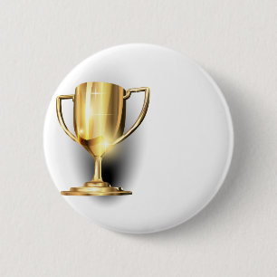 Badge Rond 5 Cm Trophée d'or