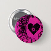 Badge Rond 5 Cm Trou cassé brisé à mon coeur (Devant & derrière)