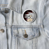 Badge Rond 5 Cm trou-marionnette-bouton (En situation)