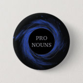 Badge Rond 5 Cm Trou noir personnalisable Gendervoid Pronounes (Devant)