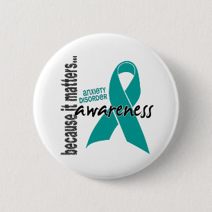 Badge Rond 5 Cm Trouble d'anxiété de la conscience 1