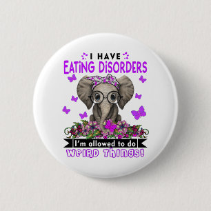 Badge Rond 5 Cm Troubles alimentaires Mois de sensibilisation Ribb