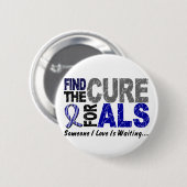 Badge Rond 5 Cm Trouver Le Traitement Pour La SLA (Devant & derrière)