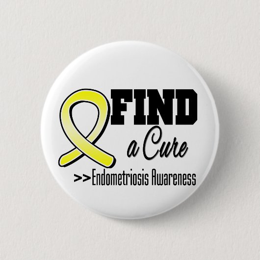 Badge Rond 5 Cm Trouver une sensibilisation à l'endométriose guéri (Devant)