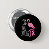 Badge Rond 5 Cm Trouvez votre cancer du sein Flamant rose rose Rub (Devant & derrière)