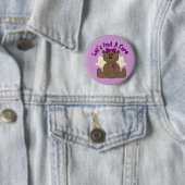 Badge Rond 5 Cm Trouvons l'ours de traitement (En situation)
