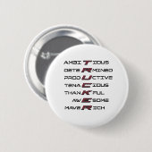 Badge Rond 5 Cm Trucker Acrostique Traits Professionnels Force (Devant & derrière)