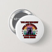 Badge Rond 5 Cm Trucker Mère Son Bond Famille Route Amour Design (Devant & derrière)