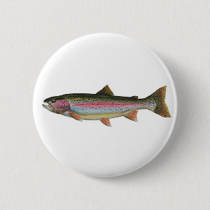 Badge Rond 5 Cm Truite arc-en-ciel