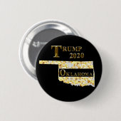 BADGE ROND 5 CM TRUMP 2020 OKLAHOMA (Devant & derrière)