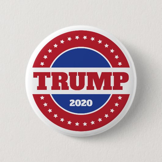Badge Rond 5 Cm Trump 2020 rouge blanc et bleu (Devant)