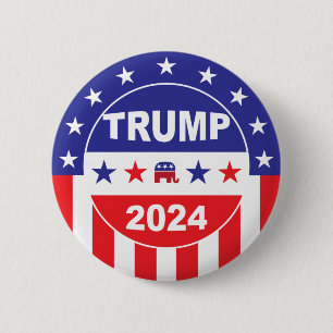 BADGE ROND 5 CM TRUMP 2024